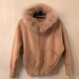 Sold 🤩 Zipper Sweater with Fur Hood